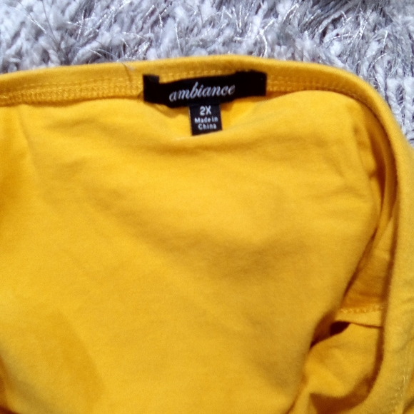Yellow off shoulder bodysuit. - Picture 6 of 7